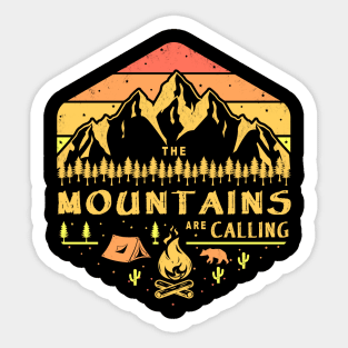 THE MOUNTAINS ARE CALLING Sticker